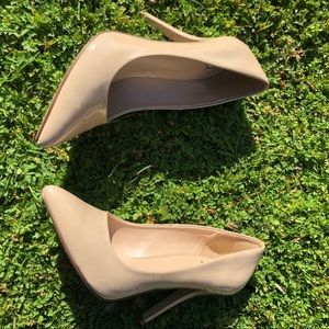 Nude Patent Heels
